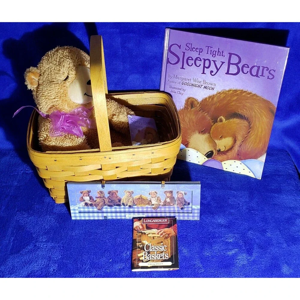 97 Longaberger Spring Bskt +Sleep Tight Book & Bear Margaret Brown + Anne Geddes